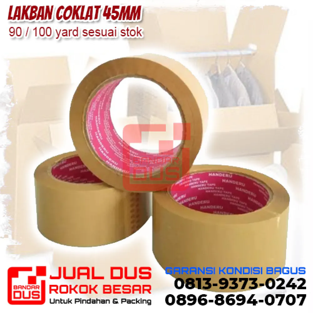 Lakban Coklat 45mm 100 yard 43 micron
