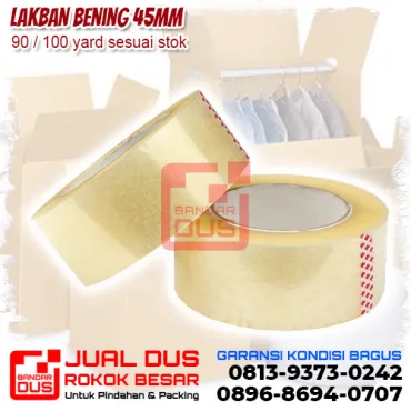 Lakban Bening 45mm 100 yard 43 micron